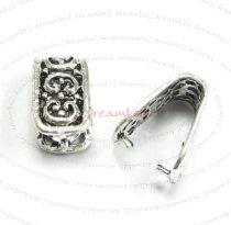 1x Sterling Silver FILIGREE PENDANT Connector Dangle Bail CLASP