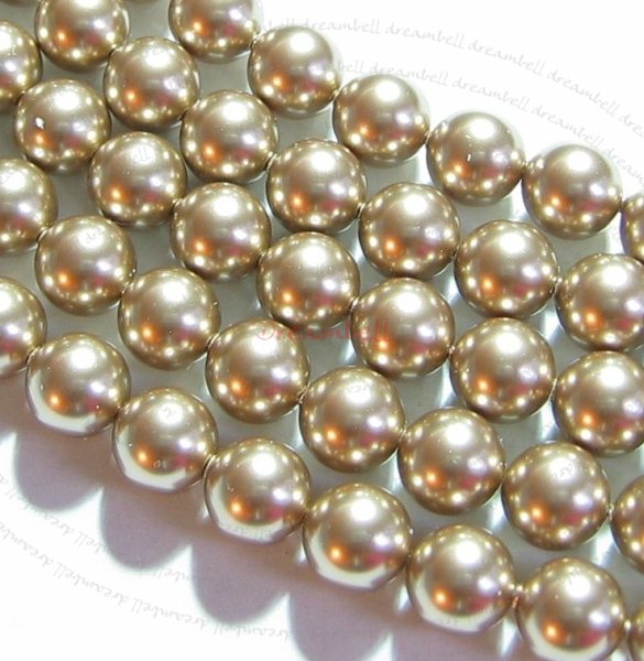 4x Swarovski Crystal Pearls 5810 Round Bronze 12mm