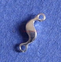 5x Sterling Silver Wave Link Connector Bead Spacer 10mm