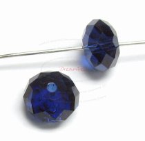 4x Swarovski Crystal Elements 5040 Briolette Bead Rondelle Spacer Dark Indigo 8mm