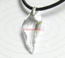Pegasus Wing Swarovski Crystal 6150 Pendant Clear 30mm