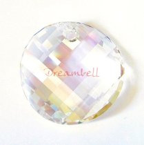 1x SWAROVSKI CRYSTAL 6621 CLEAR MOONLIGHT TWIST PENDANT 18mm NEW