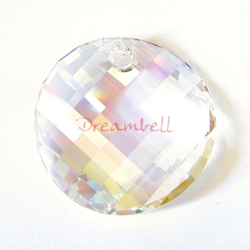 1x SWAROVSKI CRYSTAL 6621 CLEAR MOONLIGHT TWIST PENDANT 18mm NEW