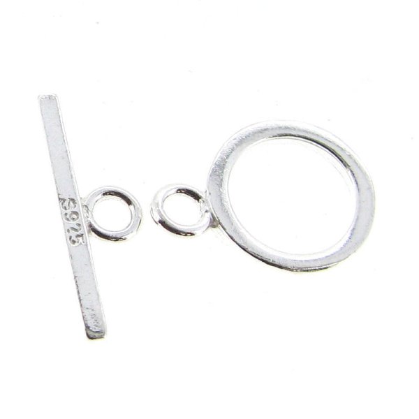 3x Sterling Silver Simplicity Plain Bead Toggle Clasp