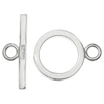 3x Sterling Silver Simplicity Plain Bead Toggle Clasp