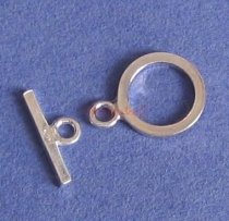 3x Sterling Silver Simplicity Plain Bead Toggle Clasp