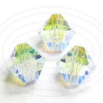 12x Swarovski Elements Bicone Crystal 5301 Light Azore 6mm AB 2x