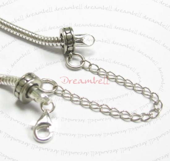 Sterling Silver Stopper Safety Chain Bead for European Charm Bracelets