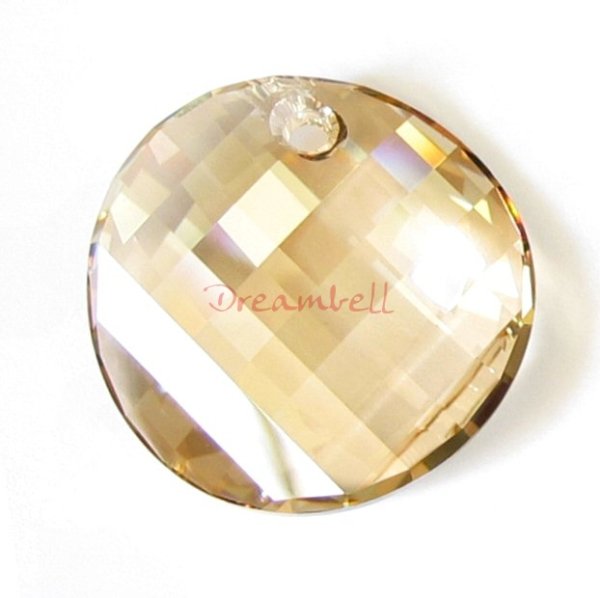 1x SWAROVSKI CRYSTAL 6621 GOLDEN SHADOW TWIST PENDANT 18mm NEW