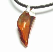 Pegasus Wing Swarovski Crystal 6150 Pendant Copper 30mm