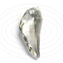 Pegasus Wing Swarovski Crystal 6150 Pendant Silver Shade 30mm
