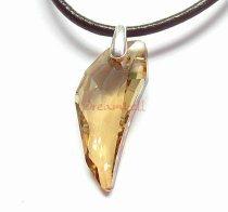 Pegasus Wing Swarovski Crystal 6150 Pendant Golden Shadow 30mm