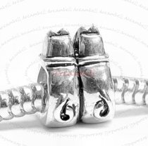 Sterling Silver TWO DOUBLE CATS BACK LOVE for European Bead charm Bracelet