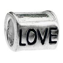 Sterling Silver Photo Frame Love Block Bead for European Charm Bracelets