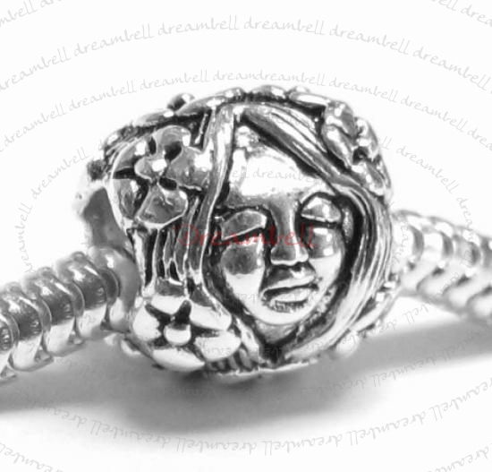 Sterling Silver FLOWER FAIRY LADY Bead for European Charm Bracelets