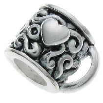 Sterling Silver LOVE HEART TEA / COFFEE CUP Bead for European Charm Bracelets