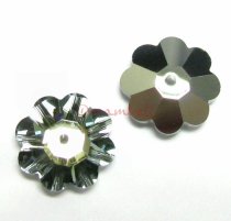 4x Swarovski Elements Crystal 3700 Margarita Beads Sage M-foiled 12mm