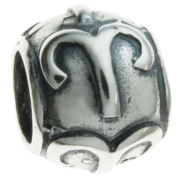 Sterling Silver Zodiac HOROSCOPE ARIES Bead for European Charm Bracelets