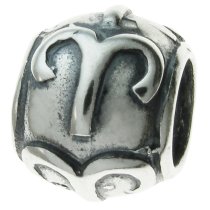 Sterling Silver Zodiac HOROSCOPE ARIES Bead for European Charm Bracelets