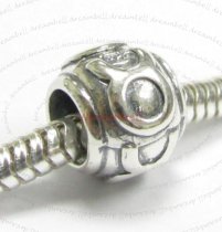 Sterling Silver Zodiac TAURUS Bead Tube for European Charm Bracelets