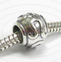Sterling Silver Zodiac LEO Bead Tube for European Charm Bracelets