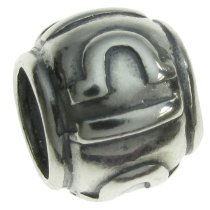 Sterling Silver Zodiac LIBRA Bead Tube for European Charm Bracelets