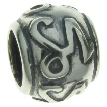 Sterling Silver Zodiac CAPRICORN Bead Tube for European Charm Bracelets