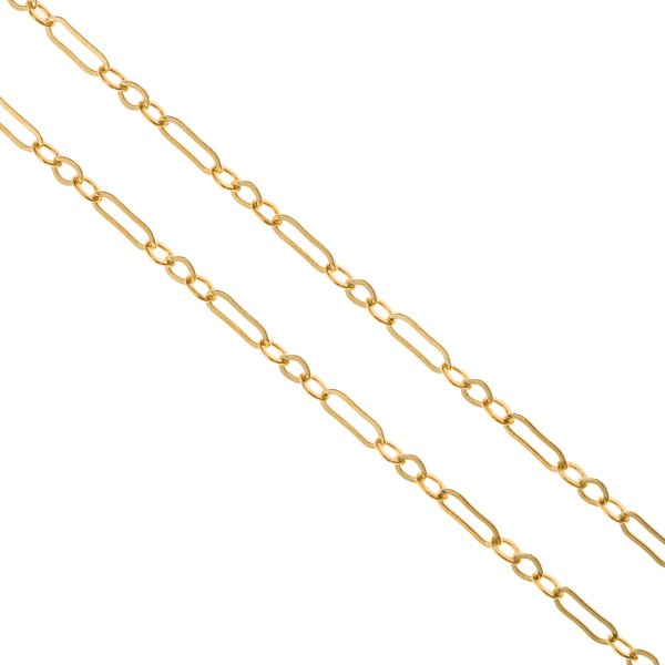12" x 14K Gold filled Bead 3+1 Cable RING Chain 2mm