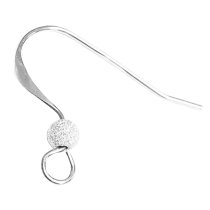 10x Sterling Silver ear wire French Hook Earwires STARDUST Ball