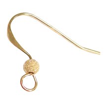 4x 14K Gold Filled ear wire French Hook Earwires STARDUST Ball