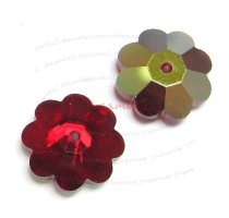 4x Swarovski Elements Crystal 3700 Margarita Beads Siam AB 12mm