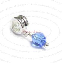 1x Sterling Silver Birthstone September Danlge Crystal Bead for European Charm Bracelets Using Swarovski Elements Crystal