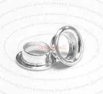 10x STERLING SILVER GROMMET EYELET Rivet For GLASS BEAD 3mm