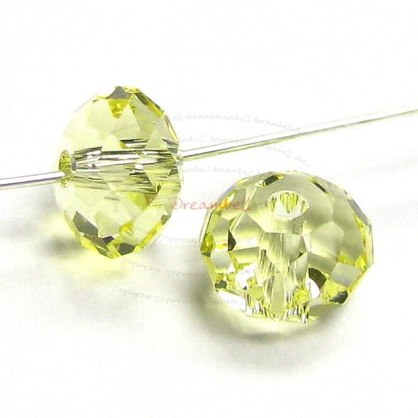 6x Swarovski Crystal Elements 5040 Briolette Bead Rondelle Spacer Jonquil 6mm