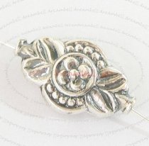 2x Bali Sterling Silver Flower Focal Bead 21mmx 12.3mm
