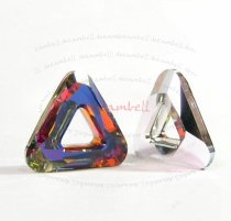 1x Swarovski Elements 4737 Comsic Triangle Frame 14mm Volcano