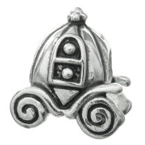 Sterling Silver PUMPKIN CARRIAGE COACH Bead for European Charm Bracelets