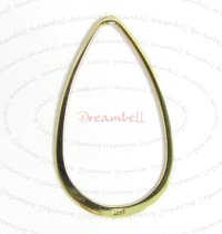14K Real Gold plated over Sterling Silver Teardrop hoop connector