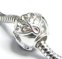 Sterling Silver LEAF Bead for European Charm Bracelets