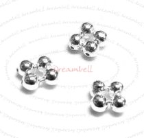 20x Sterling Silver Daisy Quad Bead Spacer 2.4mm x 1.2mm