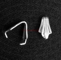 4x Sterling Silver Fleur De Lis Pendant Bail Clasp Connector