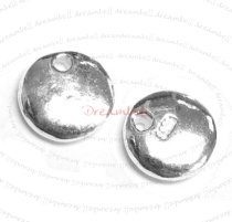 2x Sterling Silver Round TAG Hallmark 925 Stamped Charm Dangle Bead 7.6mm