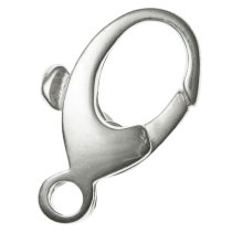 Sterling Silver OVAL CAST BALLOON Lobster Clasp 6.5x13.5mm