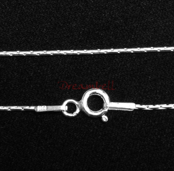 1x Sterling Silver Boston Link Chain with spring clasp 16"