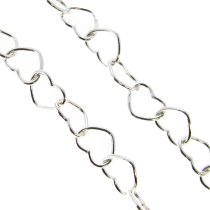 12″ Sterling silver bead 5mm Heart link Chain 050