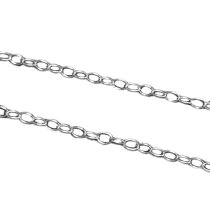 12″ Sterling silver bead 1512 OVAL RING Cable Link Chain