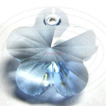 2x Swarovski Elements Crystal 6744 Flower Charm Bead 14mm Aquamarine