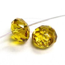 4x Swarovski Crystal Elements 5040 Briolette Bead Rondelle Spacer Topaz 8mm