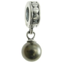 Sterling Silver Swarovski Brown Pearl Pendant Bead for European Charm Bracelets