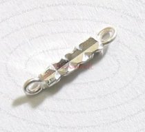 10x Sterling Silver Caser Cube Tube Link Connector Bead Spacer 11mm